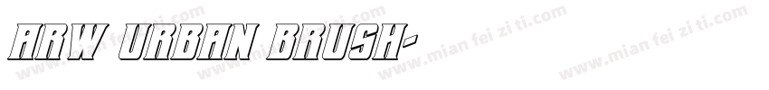 arw urban brush字体转换
